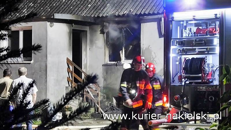 Pożar budynku jednorodzinnego w Małocinie