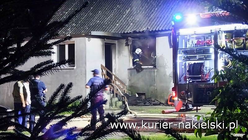 Pożar budynku jednorodzinnego w Małocinie