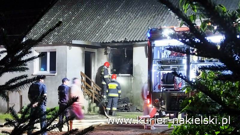 Pożar budynku jednorodzinnego w Małocinie