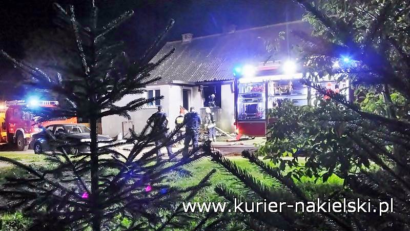 Pożar budynku jednorodzinnego w Małocinie