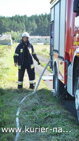 Pożar ścierniska w Polichnie