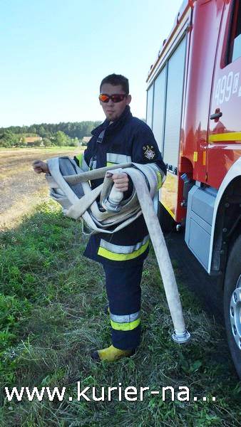 Pożar ścierniska w Polichnie