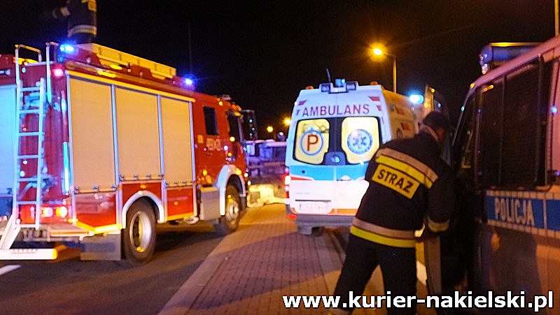 Nocne zderzenie samochodów na obwodnicy Nakła nad Notecią