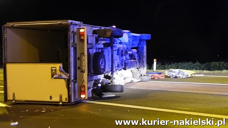 Nocne zderzenie samochodów na obwodnicy Nakła nad Notecią