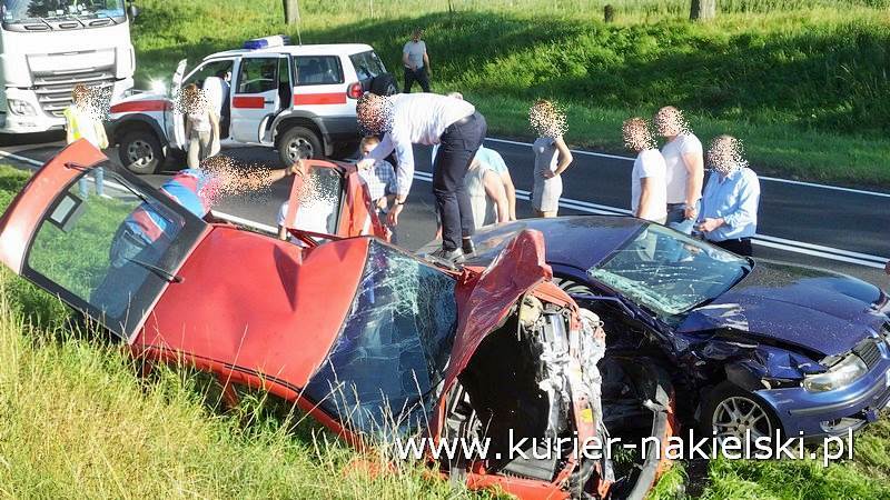 Wypadek na drodze krajowej nr 10 pomiędzy Minikowem, a Strzelewem