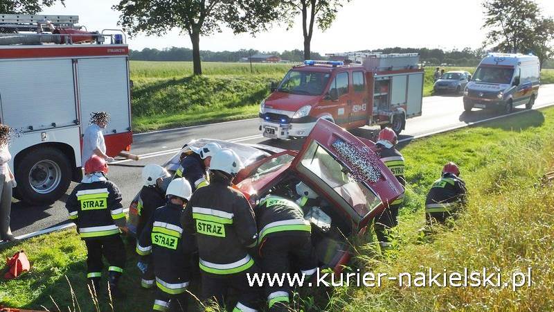 Wypadek na drodze krajowej nr 10 pomiędzy Minikowem, a Strzelewem