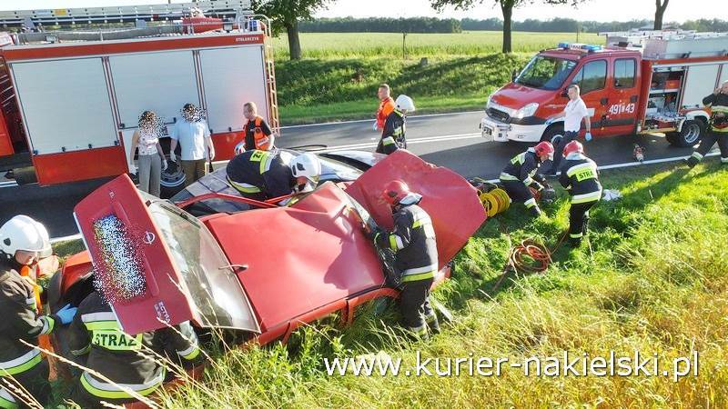 Wypadek na drodze krajowej nr 10 pomiędzy Minikowem, a Strzelewem