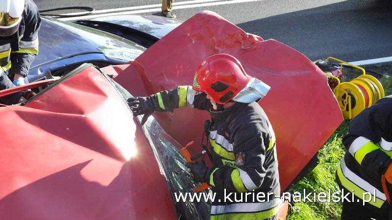 Wypadek na drodze krajowej nr 10 pomiędzy Minikowem, a Strzelewem