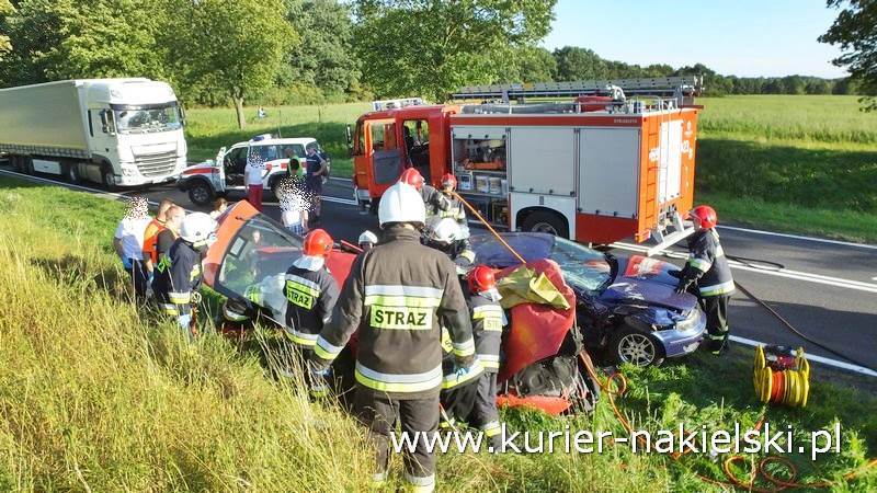 Wypadek na drodze krajowej nr 10 pomiędzy Minikowem, a Strzelewem