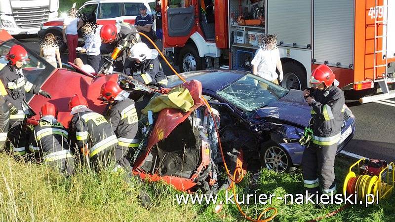 Wypadek na drodze krajowej nr 10 pomiędzy Minikowem, a Strzelewem