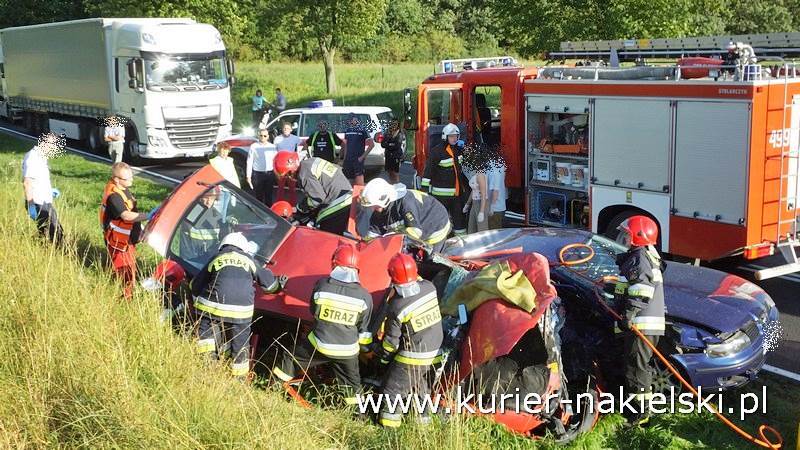 Wypadek na drodze krajowej nr 10 pomiędzy Minikowem, a Strzelewem