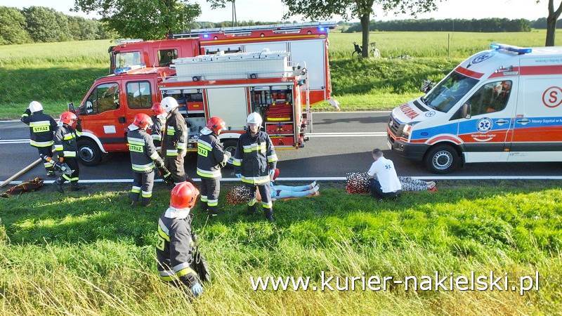 Wypadek na drodze krajowej nr 10 pomiędzy Minikowem, a Strzelewem