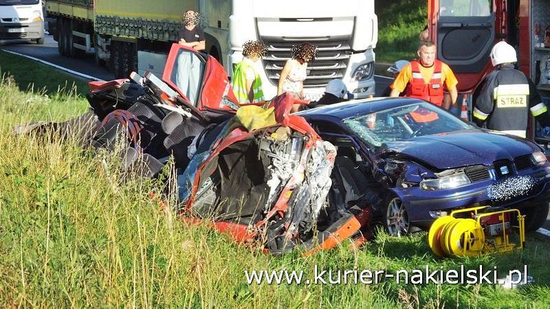 Wypadek na drodze krajowej nr 10 pomiędzy Minikowem, a Strzelewem
