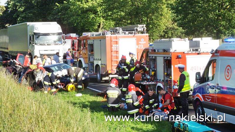 Wypadek na drodze krajowej nr 10 pomiędzy Minikowem, a Strzelewem