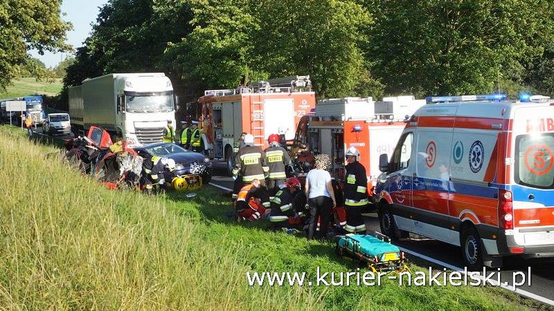 Wypadek na drodze krajowej nr 10 pomiędzy Minikowem, a Strzelewem