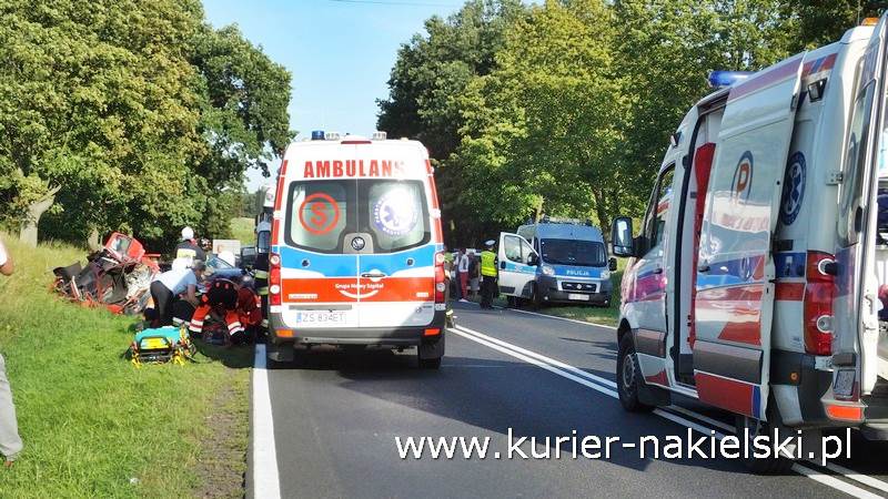 Wypadek na drodze krajowej nr 10 pomiędzy Minikowem, a Strzelewem