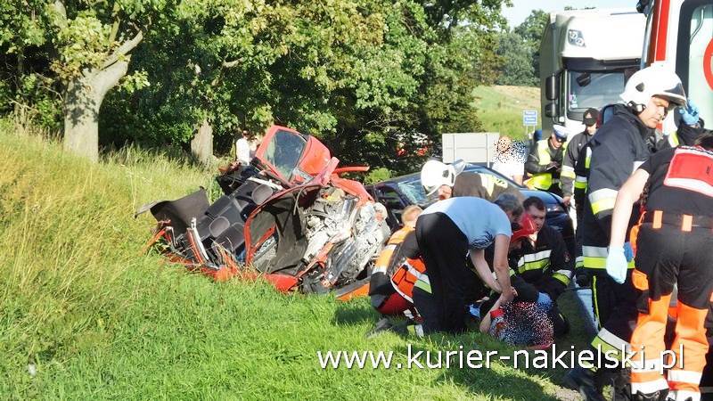 Wypadek na drodze krajowej nr 10 pomiędzy Minikowem, a Strzelewem