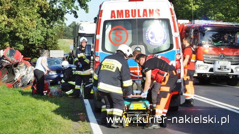 Wypadek na drodze krajowej nr 10 pomiędzy Minikowem, a Strzelewem