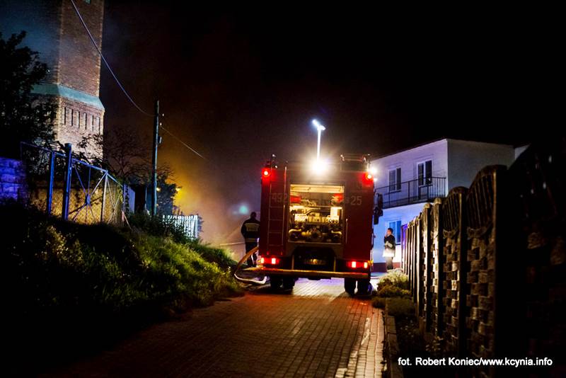 Czy w Kcyni grasuje podpalacz? Kolejny nocny pożar