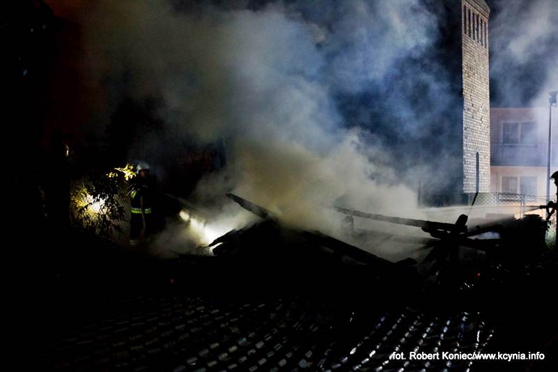 Czy w Kcyni grasuje podpalacz? Kolejny nocny pożar