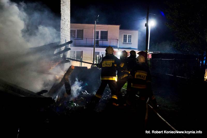 Czy w Kcyni grasuje podpalacz? Kolejny nocny pożar