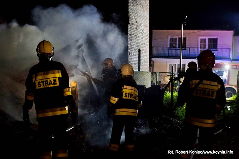 Czy w Kcyni grasuje podpalacz? Kolejny nocny pożar