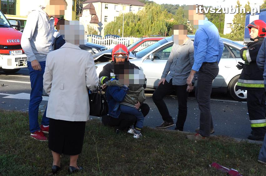 Trzy osoby trafiły do szpitala, to efekt porannej kolizji w Szubinie
