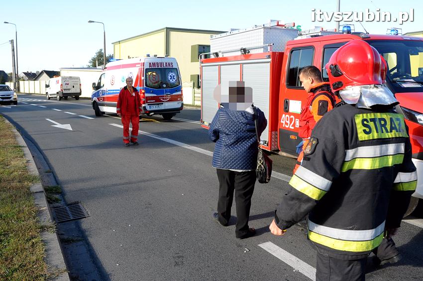 Trzy osoby trafiły do szpitala, to efekt porannej kolizji w Szubinie