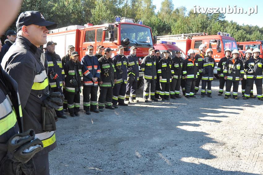 Ćwiczenia taktyczne na terenie leśnictwa Gąbin