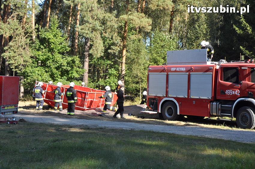 Ćwiczenia taktyczne na terenie leśnictwa Gąbin