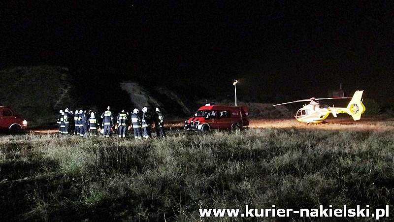 Nocne ćwiczenia strażaków i Lotniczego Pogotowia Ratunkowego