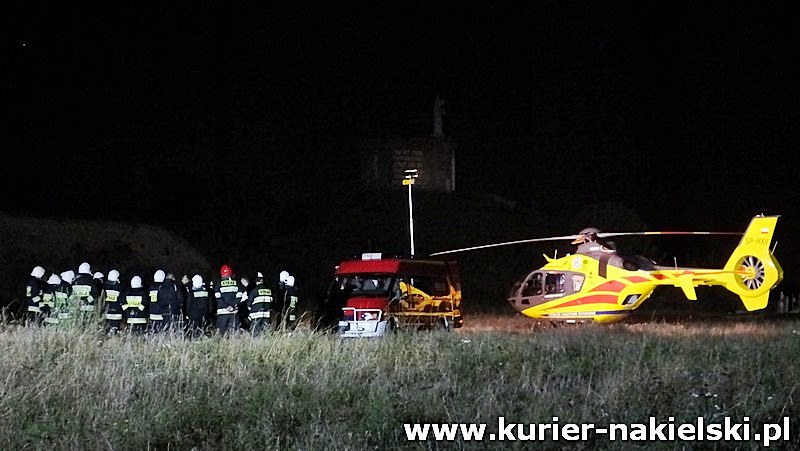 Nocne ćwiczenia strażaków i Lotniczego Pogotowia Ratunkowego