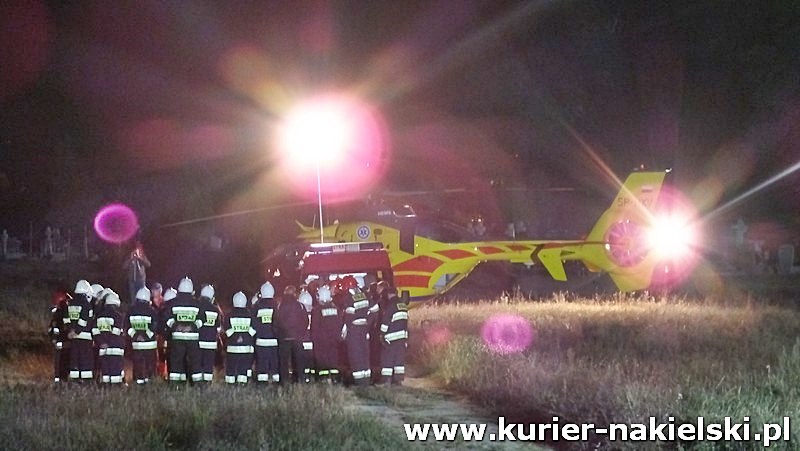 Nocne ćwiczenia strażaków i Lotniczego Pogotowia Ratunkowego