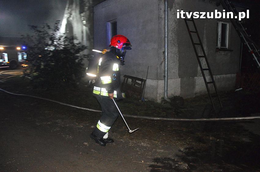 Pożar domu jednorodzinnego w Nowym Świecie