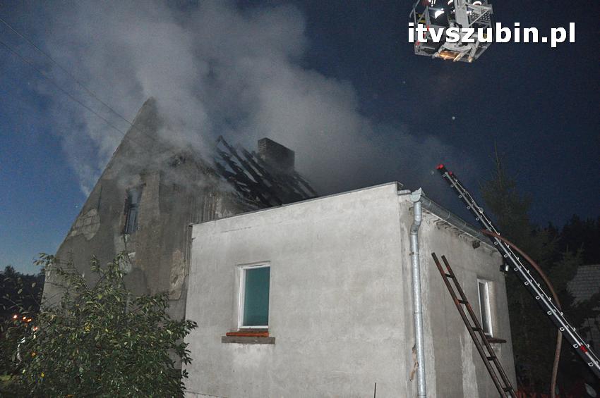 Pożar domu jednorodzinnego w Nowym Świecie