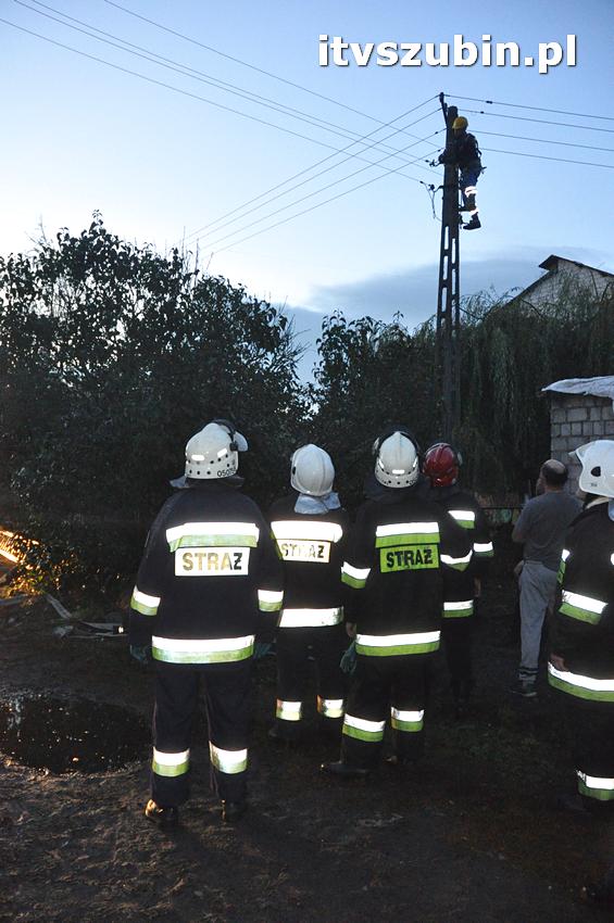 Pożar domu jednorodzinnego w Nowym Świecie