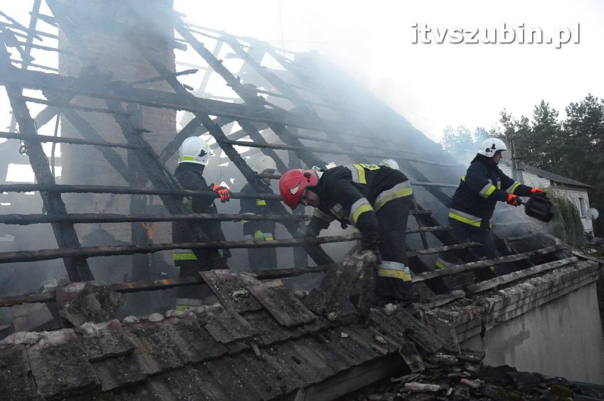 Pożar domu jednorodzinnego w Nowym Świecie