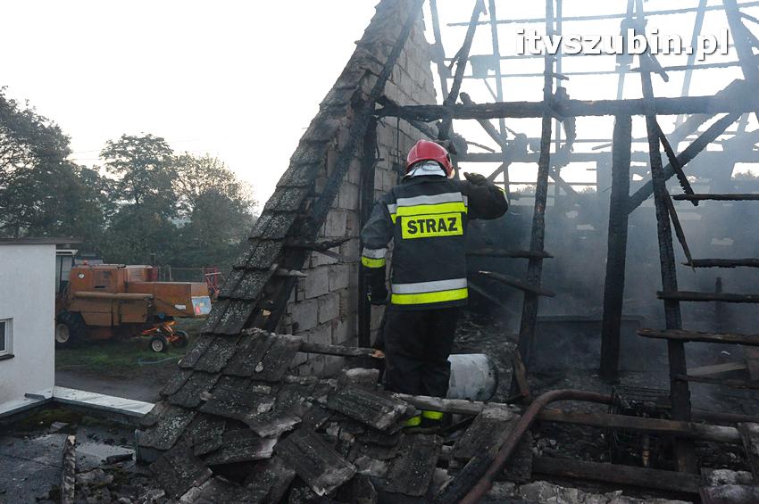 Pożar domu jednorodzinnego w Nowym Świecie