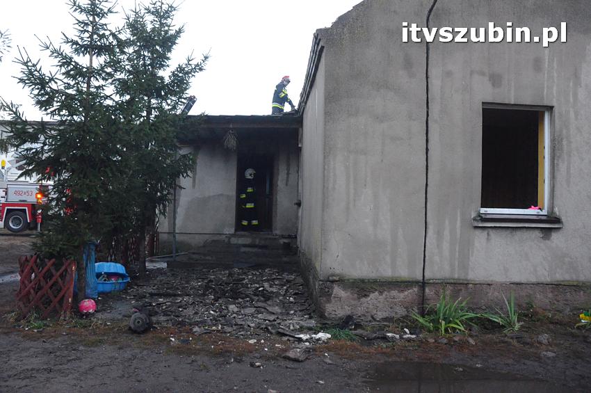 Pożar domu jednorodzinnego w Nowym Świecie