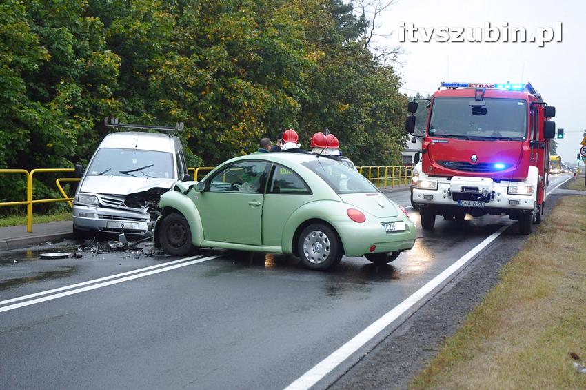 Kolizja dwóch samochodów w Kołaczkowie