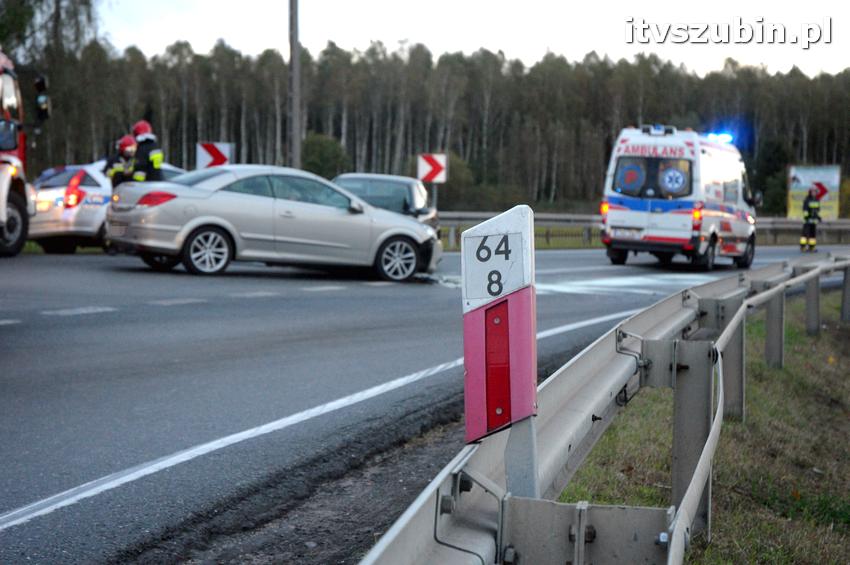 Kolizja dwóch pojazdów w Zamościu sparaliżowała krajową piątkę na 2 godziny