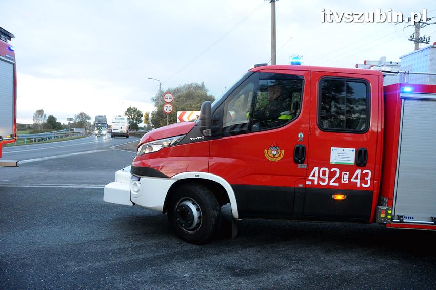 Kolizja dwóch pojazdów w Zamościu sparaliżowała krajową piątkę na 2 godziny