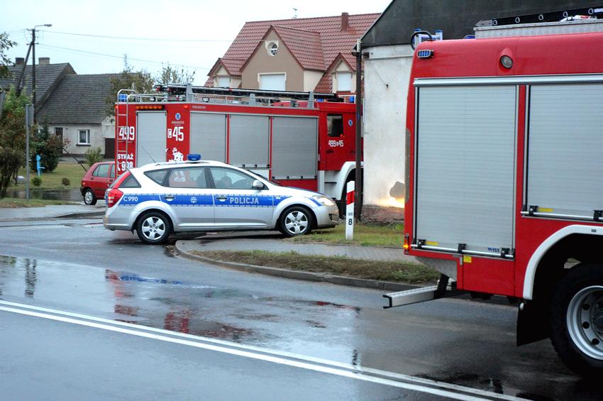 Zdarzenie drogowe z udziałem Tira w Rynarzewie
