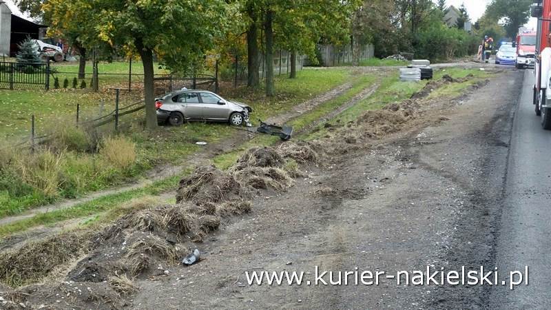 Zdarzenie drogowe na drodze krajowej nr 10 w Trzeciewnicy