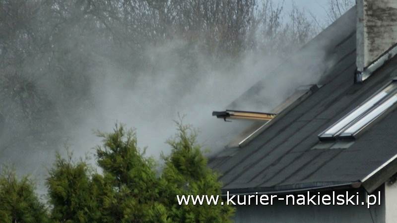 Pożar stropu w budynku jednorodzinnym w Chobielinie