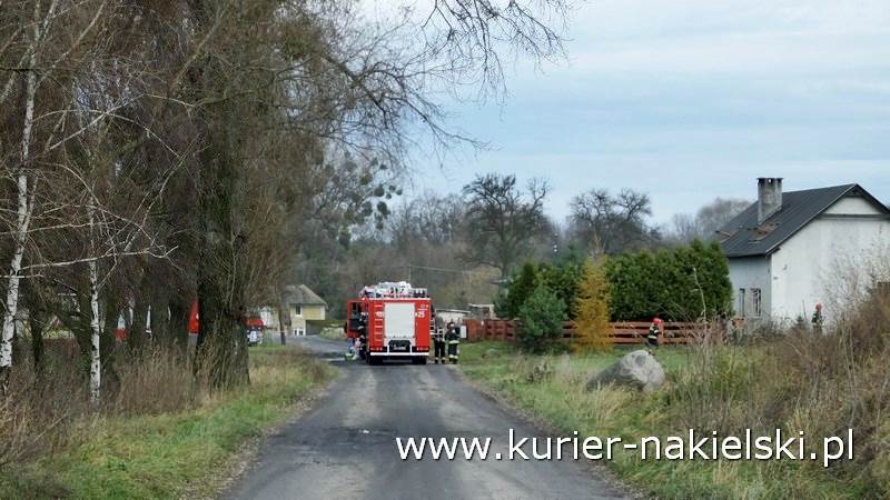 Pożar stropu w budynku jednorodzinnym w Chobielinie