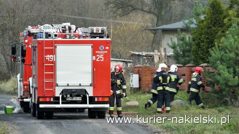 Pożar stropu w budynku jednorodzinnym w Chobielinie