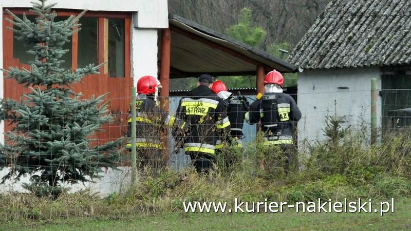 Pożar stropu w budynku jednorodzinnym w Chobielinie