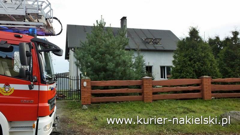Pożar stropu w budynku jednorodzinnym w Chobielinie