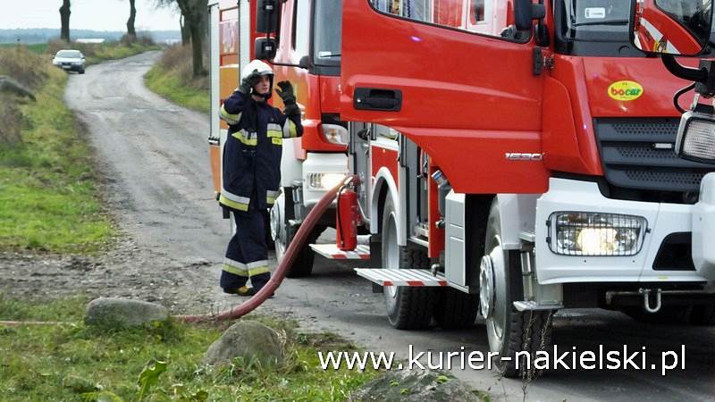 Pożar stropu w budynku jednorodzinnym w Chobielinie
